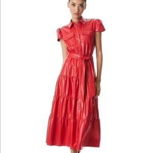 Alice+Olivia Red Vegan Leather Dress - Brand New and Sold Out!